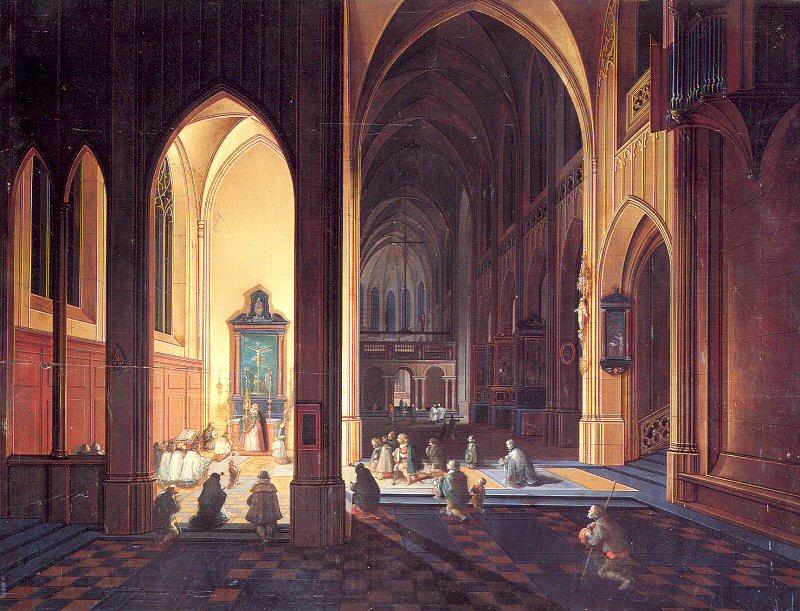 Neeffs, Peter the Elder Interior of a Gothic Church France oil painting art